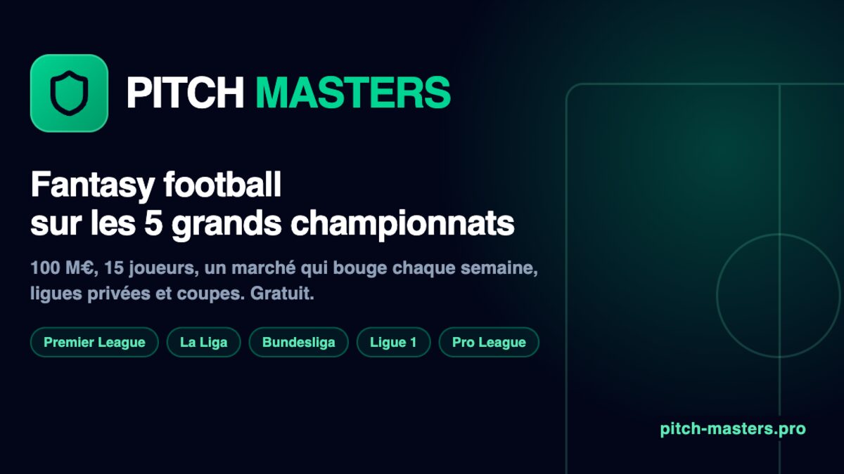 Bannière de Pitch Masters : fantasy football sur les cinq grands championnats