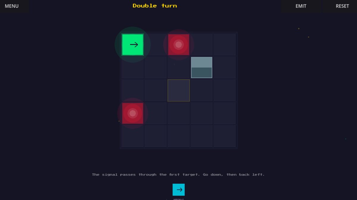 The word SIGNAL above a glowing path of tiles leading to a target