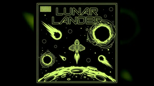 Un vaisseau vectoriel entre trous noirs et comètes au-dessus de la Lune